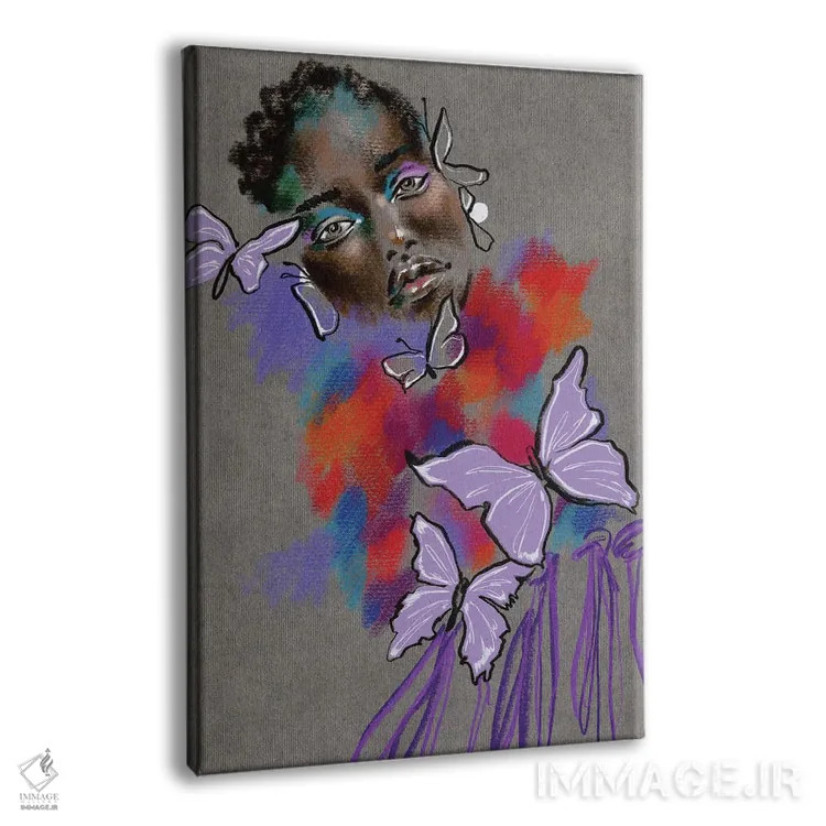 تابلو دکوراتیو پر زدن اسطوخودوس اثر الی عظیزیان - نمای پرسپکتیو محصول