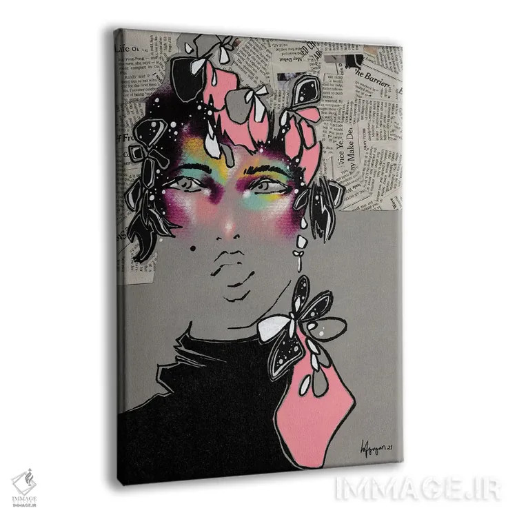 تابلو دکوراتیو کاباره متوقف شده II اثر الی عظیزیان - نمای پرسپکتیو محصول