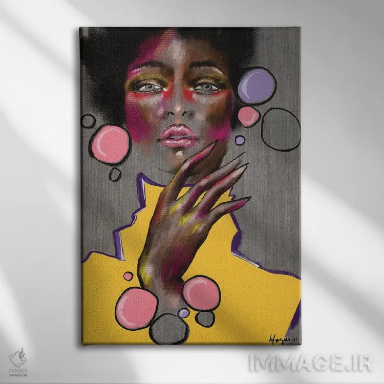 تابلو دکوراتیو مه سپیده دم اثر الی عظیزیان - نمای روبهرو روی دیوار