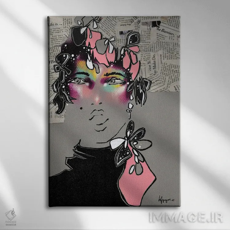 تابلو دکوراتیو کاباره متوقف شده II اثر الی عظیزیان - نمای روبهرو روی دیوار