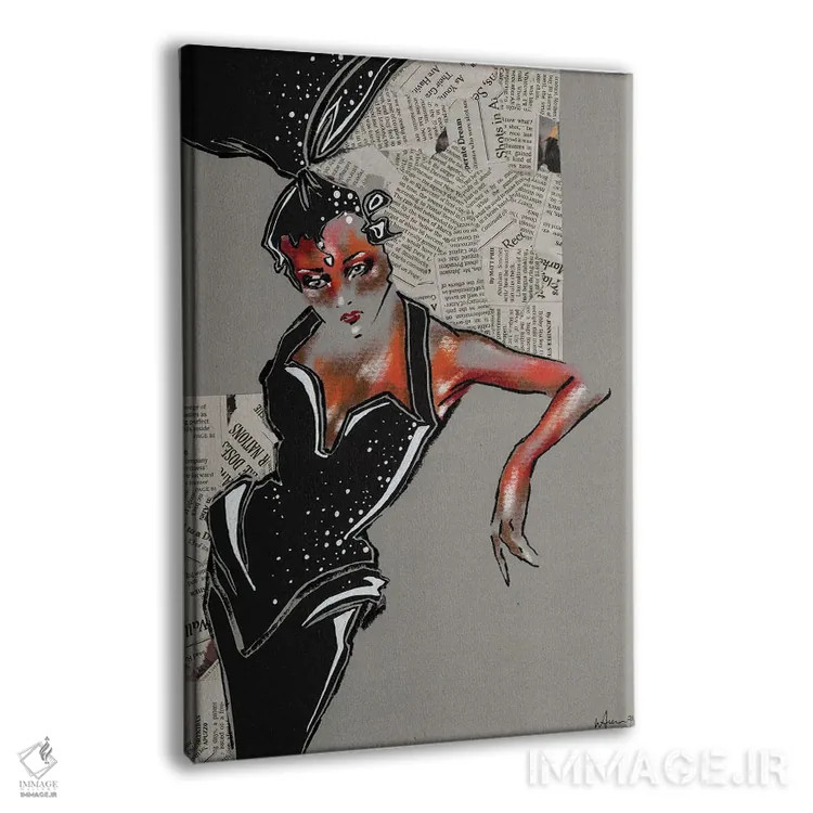 تابلو دکوراتیو کاباره متوقف شده I اثر الی عظیزیان - نمای پرسپکتیو محصول