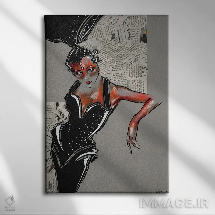 تابلو دکوراتیو کاباره متوقف شده I اثر الی عظیزیان - نمای روبهرو روی دیوار