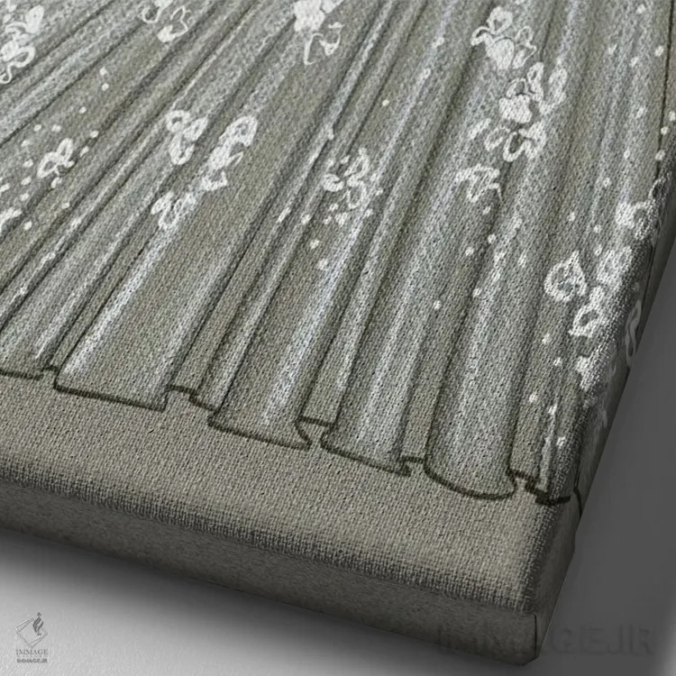 تابلو دکوراتیو حرکات مد عروس اثر الی عظیزیان - نمای نزدیک بافت بوم