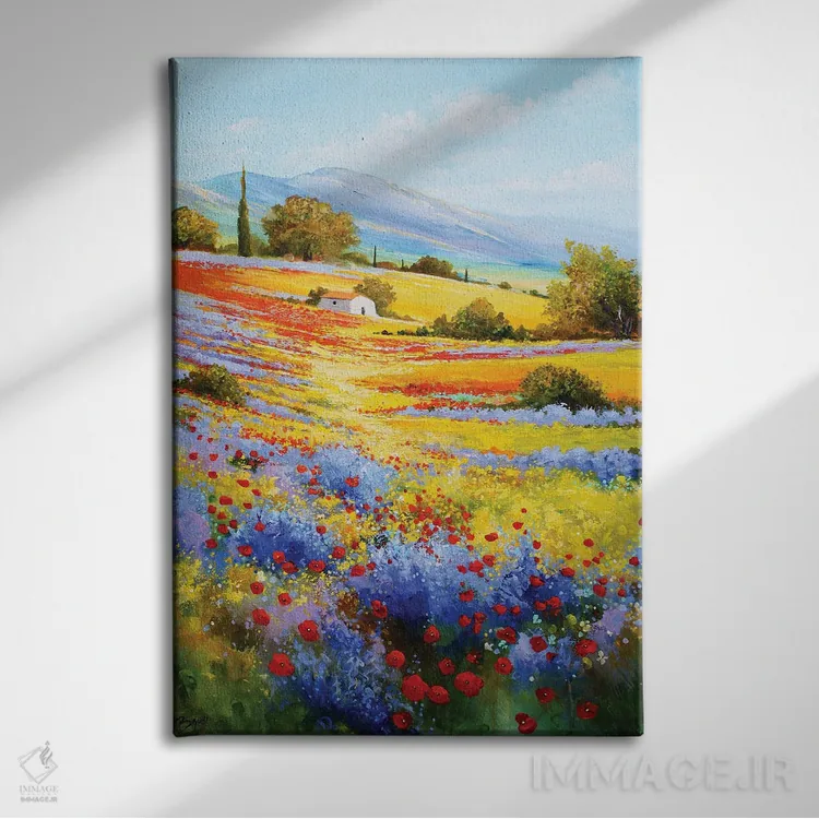 تابلو مدرن چمنزار مخفی اثر اریک برونی - نمای روبهرو روی دیوار