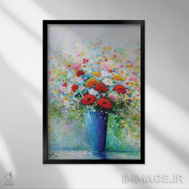 تابلو مدرن بهار اثر اریک برونی - نمای قابدار مشکی