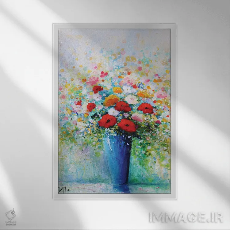 تابلو مدرن بهار اثر اریک برونی - نمای قابدار سفید