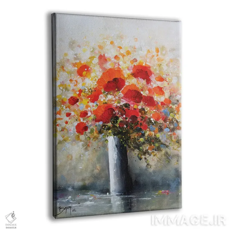 تابلو مدرن دسته گل شقایق اثر اریک برونی - نمای پرسپکتیو محصول