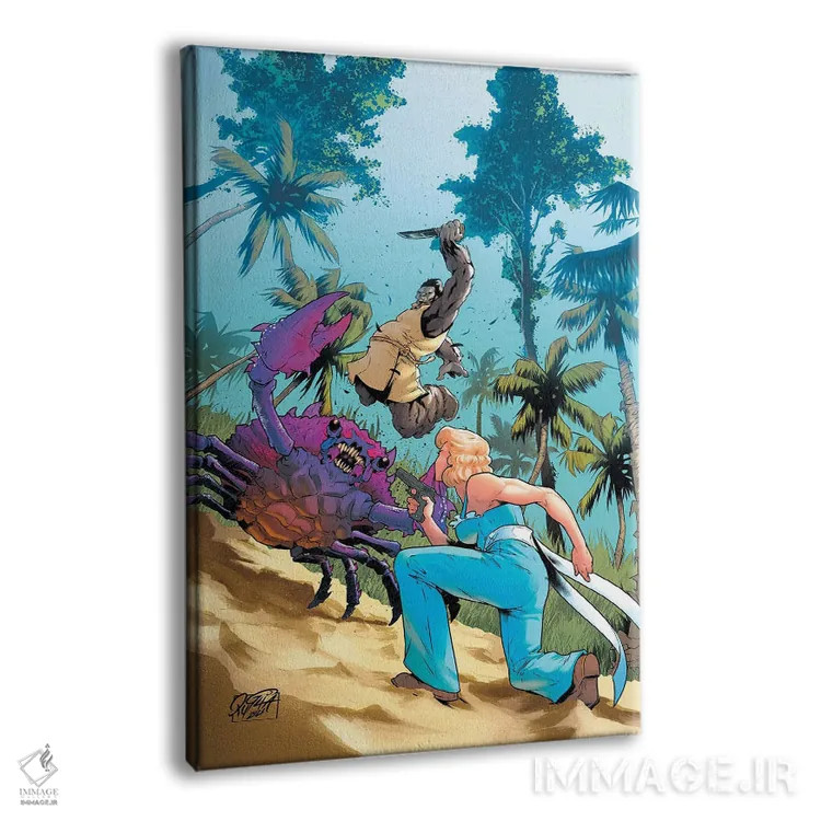 تابلو دکوراتیو پلوسیدار: در میان دریاهای وحشی شماره ۲ اثر میریانا پولیا و آرتور هسلی - نمای پرسپکتیو محصول