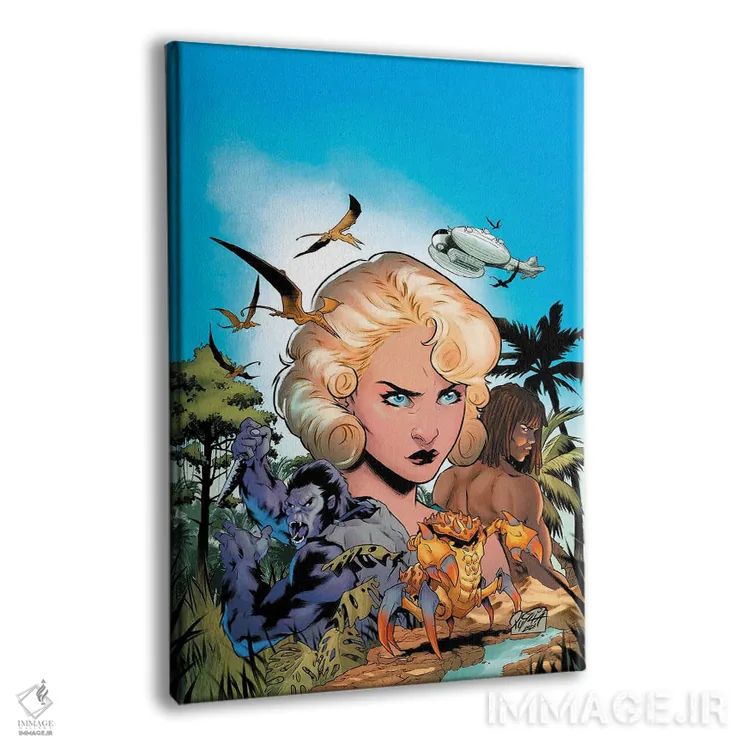 تابلو دکوراتیو پلوسیدار: در میان دریاهای وحشی شماره ۱ اثر میریانا پولیا و آرتور هسلی - نمای پرسپکتیو محصول