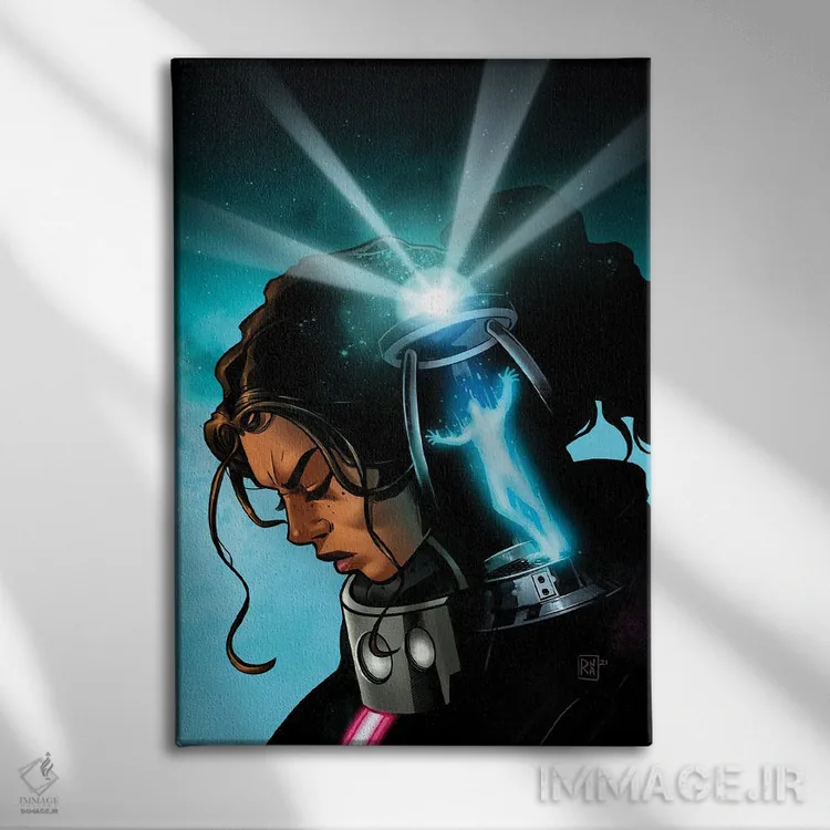 تابلو دکوراتیو ورای دورترین ستاره: جنگجویان زندار شم… اثر آلساندرو رانالدی و استودیو بی ززز - نمای روبهرو روی دیوار