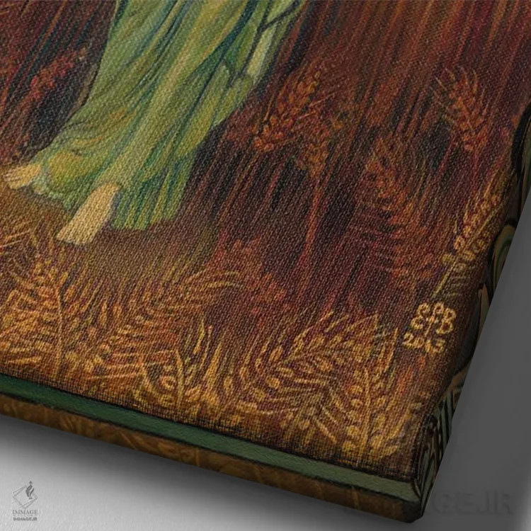 تابلو دکوراتیو سرس: الهه کشاورزی اثر امیلی بالیوت - نمای نزدیک بافت بوم