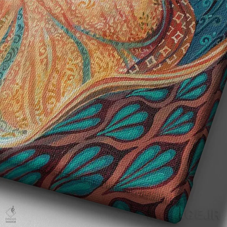 تابلو دکوراتیو ماه کولی اثر امیلی بالیوت - نمای نزدیک بافت بوم