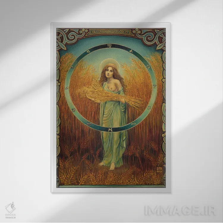تابلو دکوراتیو سرس: الهه کشاورزی اثر امیلی بالیوت - نمای قابدار سفید