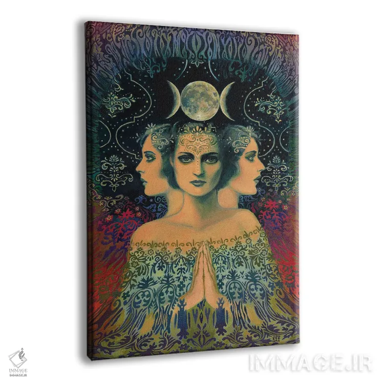 تابلو دکوراتیو ماه: الهه رمز و راز اثر امیلی بالیوت - نمای پرسپکتیو محصول