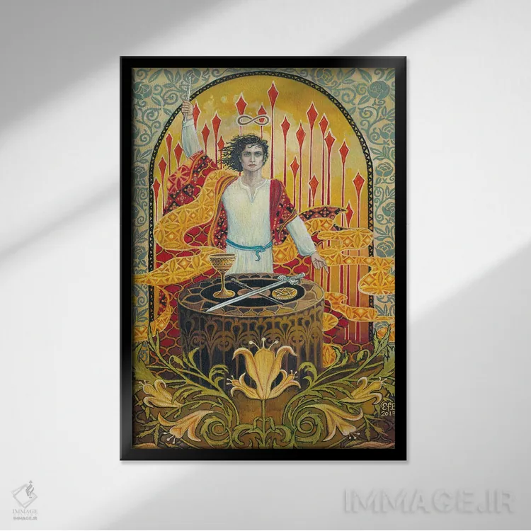 تابلو دکوراتیو جادوگر اثر امیلی بالیوت - نمای قابدار مشکی