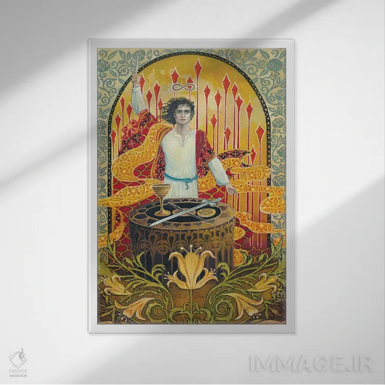تابلو دکوراتیو جادوگر اثر امیلی بالیوت - نمای قابدار سفید