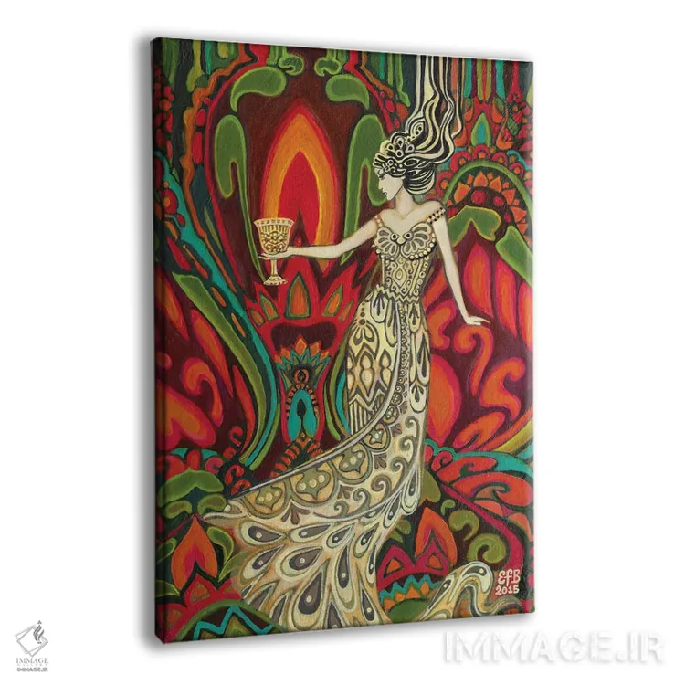 تابلو دکوراتیو ملکه جام ها اثر امیلی بالیوت - نمای پرسپکتیو محصول