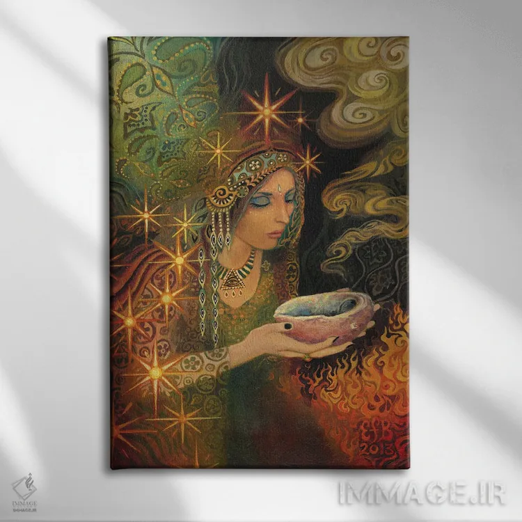 تابلو دکوراتیو الهه خردمند اثر امیلی بالیوت - نمای روبهرو روی دیوار