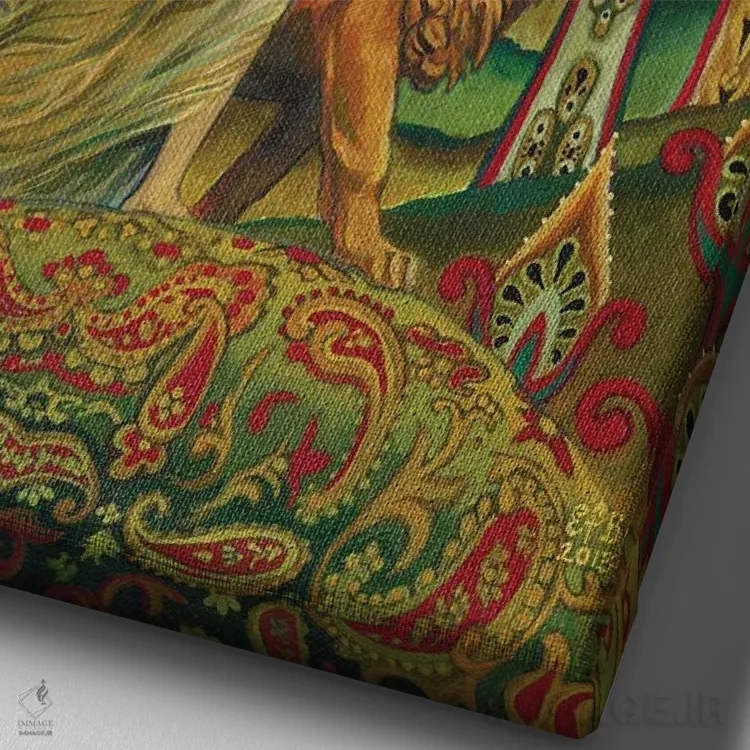 تابلو دکوراتیو قدرت اثر امیلی بالیوت - نمای نزدیک بافت بوم