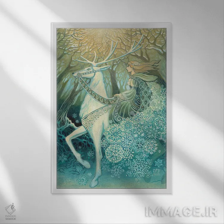 تابلو دکوراتیو ملکه برفی اثر امیلی بالیوت - نمای قابدار سفید