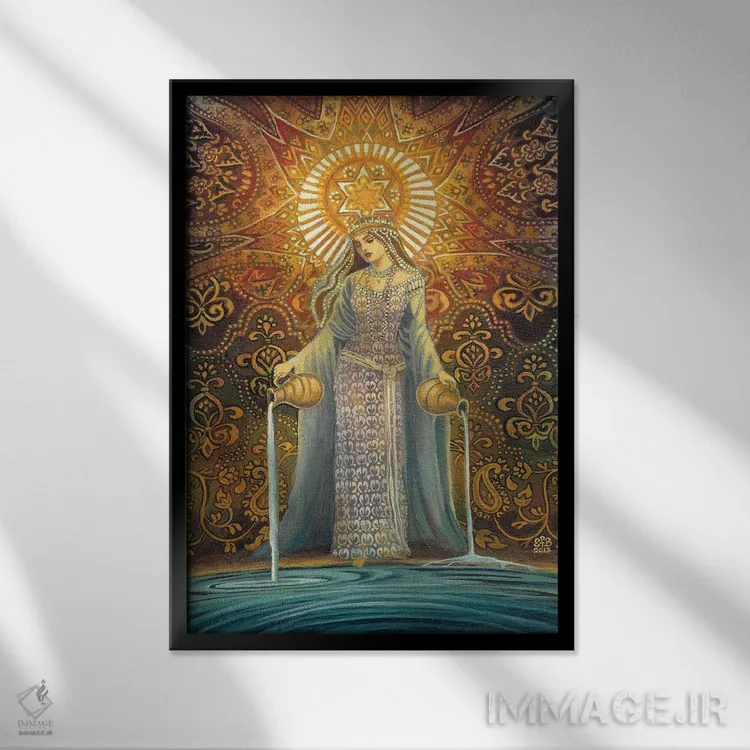 تابلو دکوراتیو ستاره: الهه امید اثر امیلی بالیوت - نمای قابدار مشکی