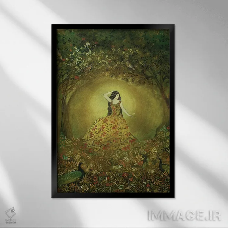 تابلو دکوراتیو دیگ تابستان اثر امیلی بالیوت - نمای قابدار مشکی