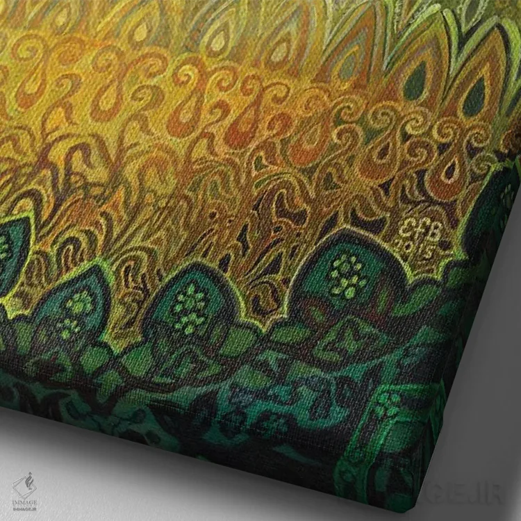 تابلو دکوراتیو توآتا ده دانان اثر امیلی بالیوت - نمای نزدیک بافت بوم