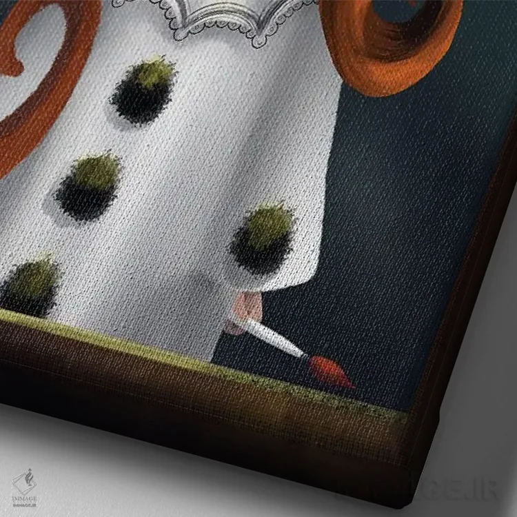 تابلو دکوراتیو آینه آینه اثر الی بیک زاده - نمای نزدیک بافت بوم