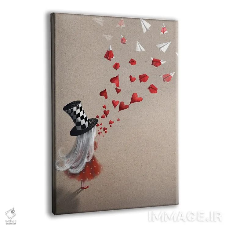 تابلو دکوراتیو ارسال عشق اثر الی بیک زاده - نمای پرسپکتیو محصول