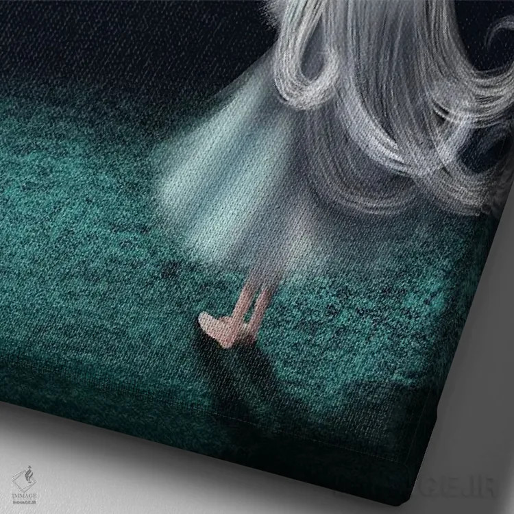 تابلو دکوراتیو انقلاب زمستانی اثر الی بیک زاده - نمای نزدیک بافت بوم