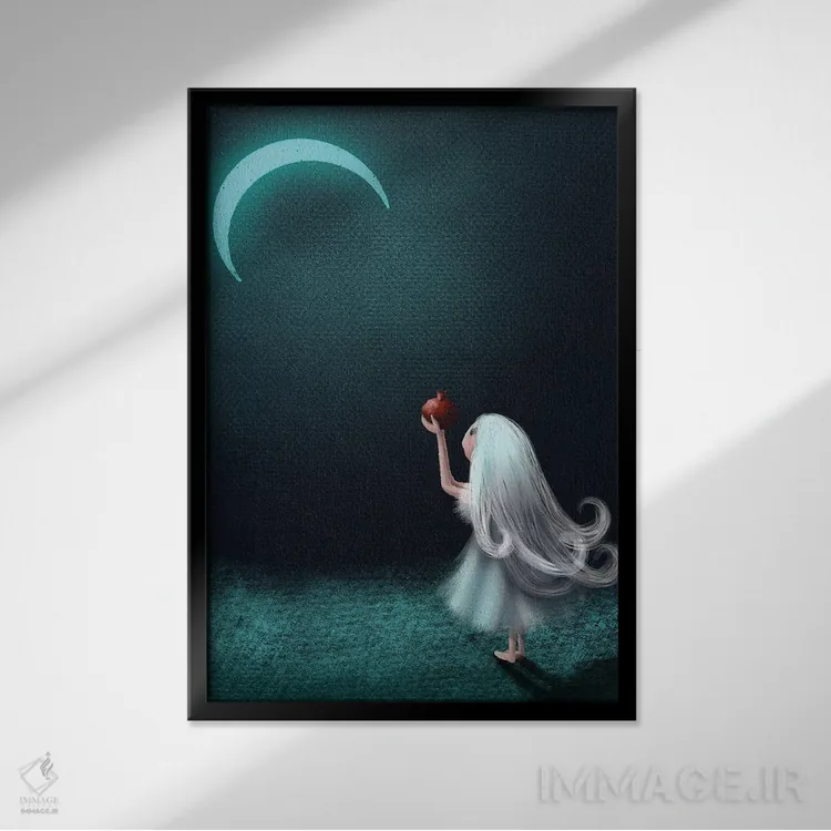 تابلو دکوراتیو انقلاب زمستانی اثر الی بیک زاده - نمای قابدار مشکی