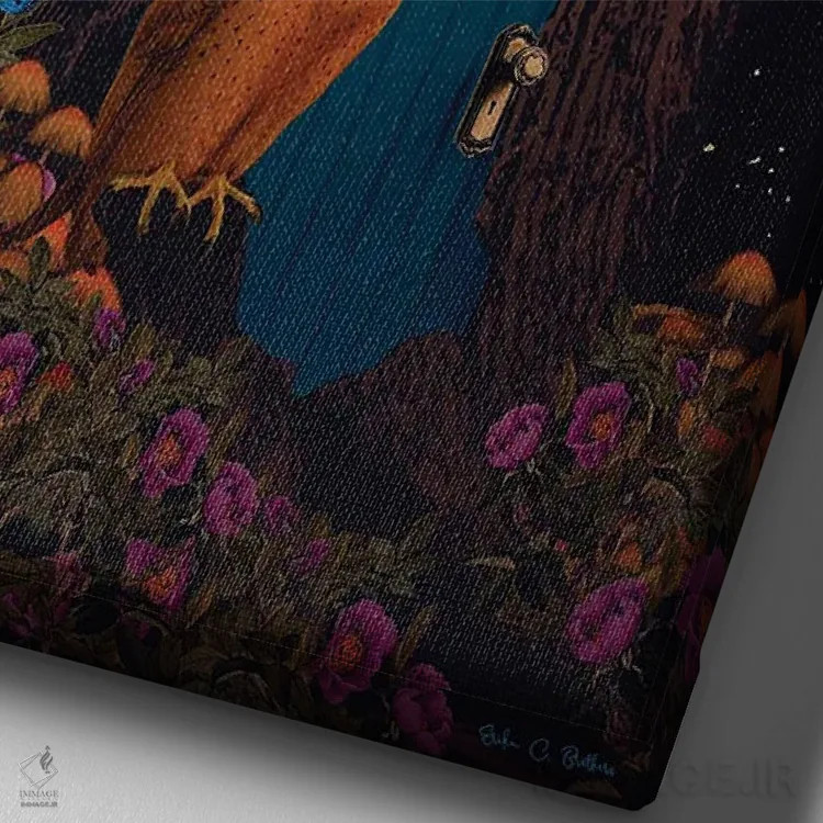 تابلو مدرن نگهبان اثر اریکا سی. برادرز - نمای نزدیک بافت بوم