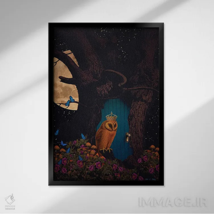 تابلو مدرن نگهبان اثر اریکا سی. برادرز - نمای قابدار مشکی