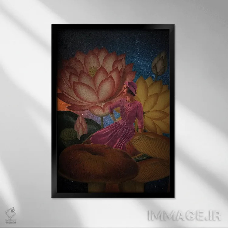 تابلو دکوراتیو باغ اسرارآمیز اثر اریکا سی. برادرز - نمای قابدار مشکی