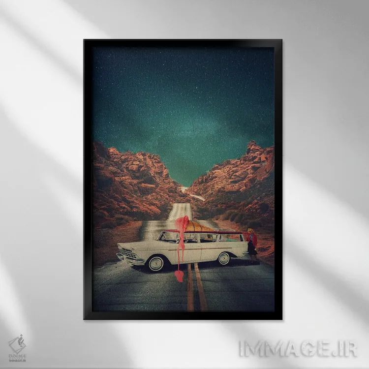 تابلو دکوراتیو جاده ذوب شده اثر اریکا سی. برادرز - نمای قابدار مشکی