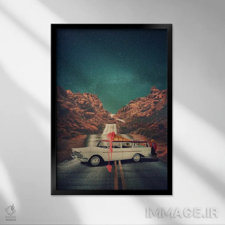 تابلو دکوراتیو جاده ذوب شده اثر اریکا سی. برادرز - نمای قابدار مشکی