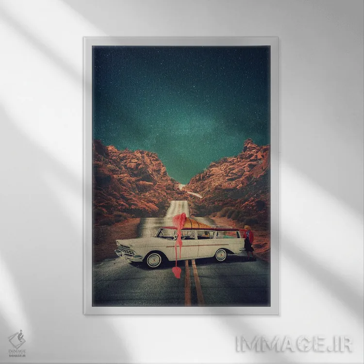 تابلو دکوراتیو جاده ذوب شده اثر اریکا سی. برادرز - نمای قابدار سفید