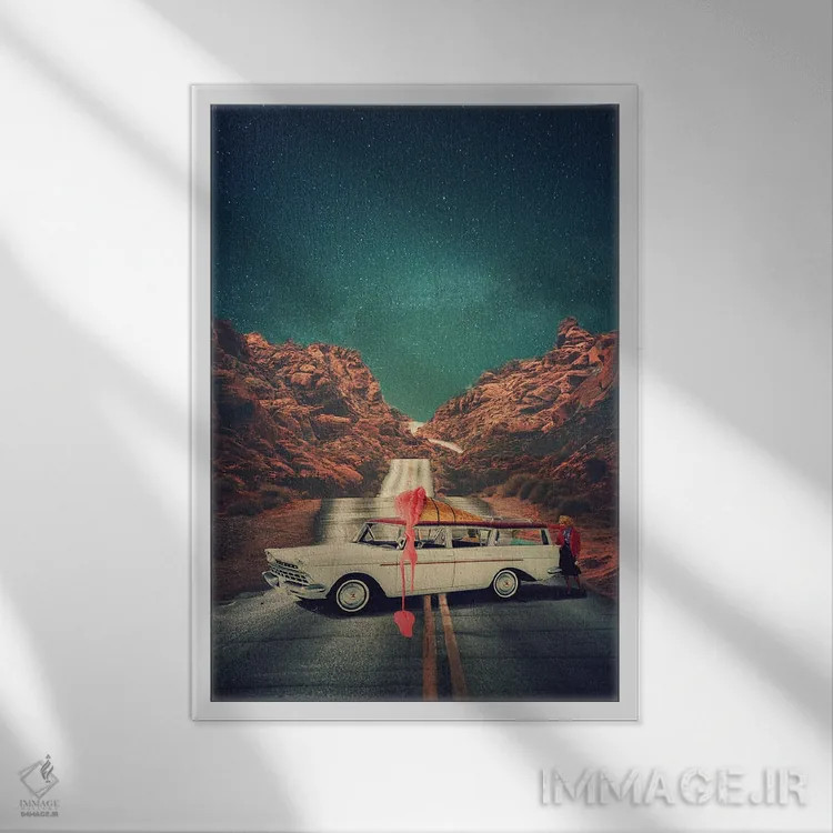 تابلو دکوراتیو جاده ذوب شده اثر اریکا سی. برادرز - نمای قابدار سفید