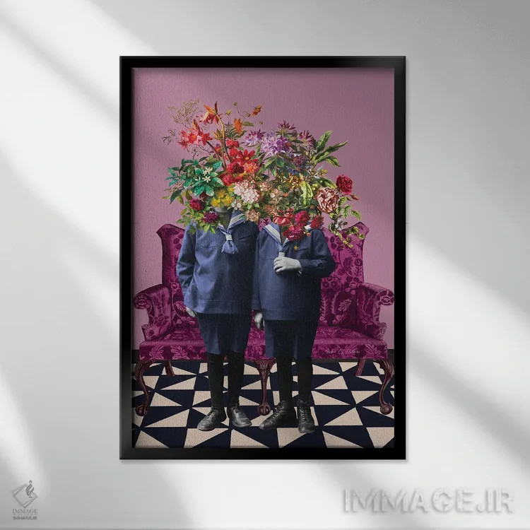 تابلو دکوراتیو دسته گل اثر اریکا سی. برادرز - نمای قابدار مشکی