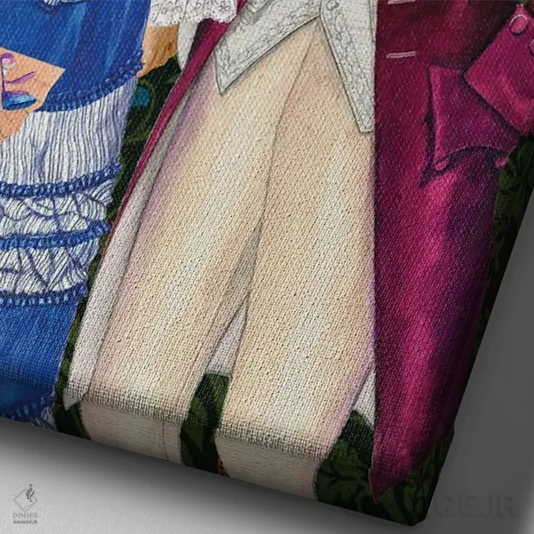 تابلو دکوراتیو عشاق اثر اریکا سی. برادرز - نمای نزدیک بافت بوم