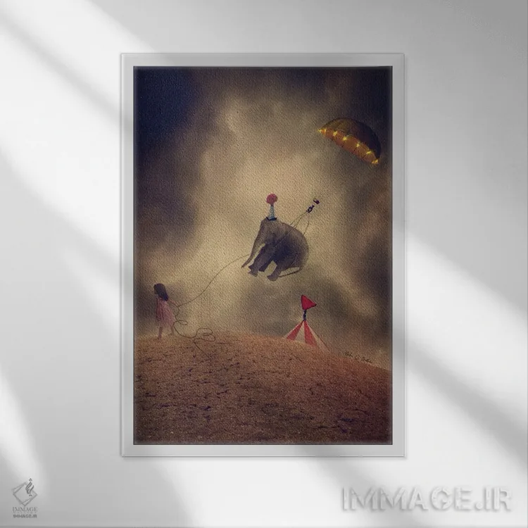 تابلو دکوراتیو سیرک را با خودم می برم اثر اریکا سی. برادرز - نمای قابدار سفید