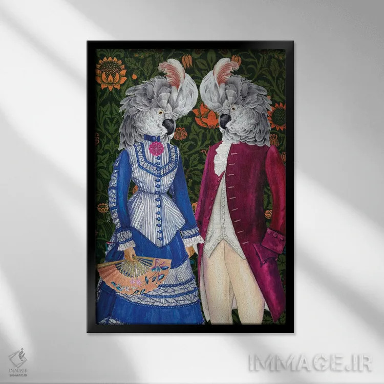 تابلو دکوراتیو عشاق اثر اریکا سی. برادرز - نمای قابدار مشکی