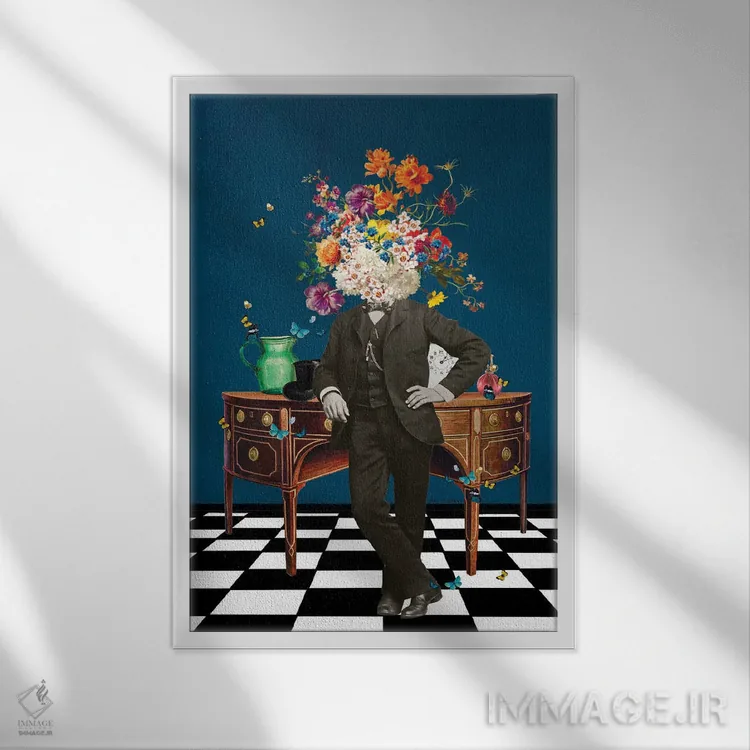 تابلو دکوراتیو ذهن باغ اثر اریکا سی. برادرز - نمای قابدار سفید