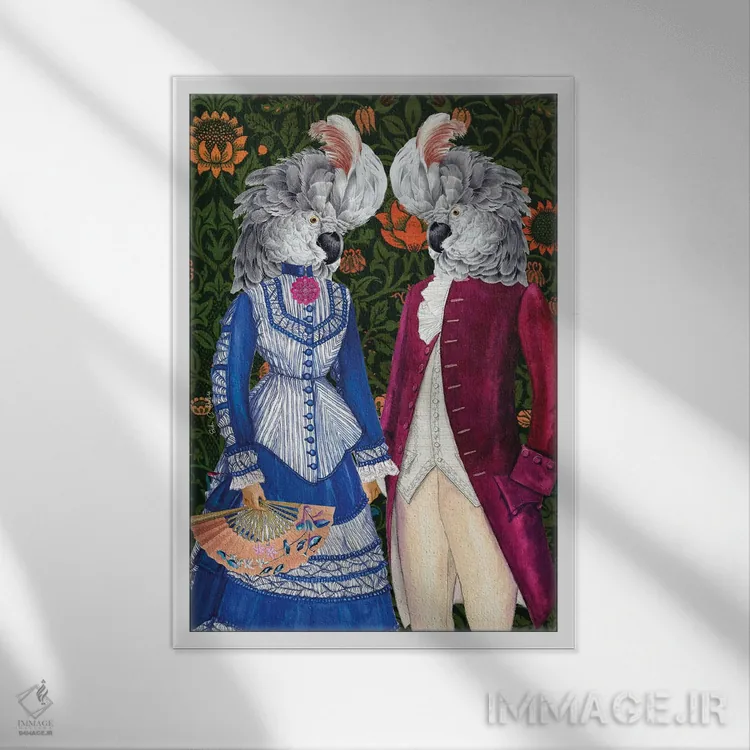 تابلو دکوراتیو عشاق اثر اریکا سی. برادرز - نمای قابدار سفید