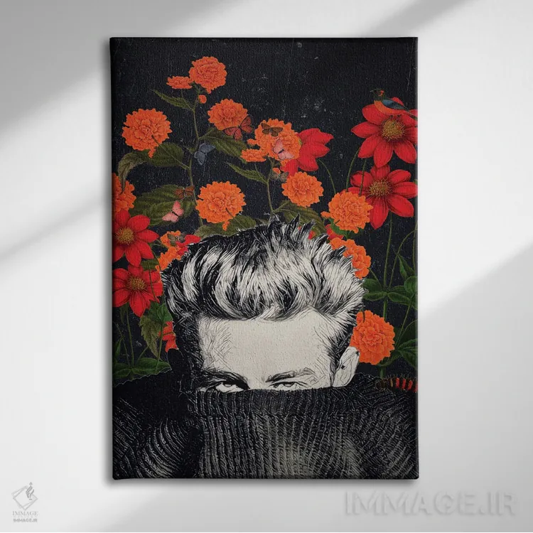 تابلو دکوراتیو پرتـره جیمز باور اثر اریکا سی. برادرز - نمای روبهرو روی دیوار