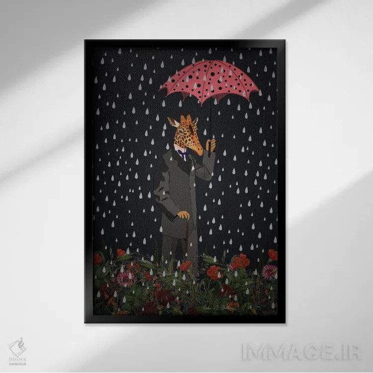 تابلو دکوراتیو روز بارانی اثر اریکا سی. برادرز - نمای قابدار مشکی