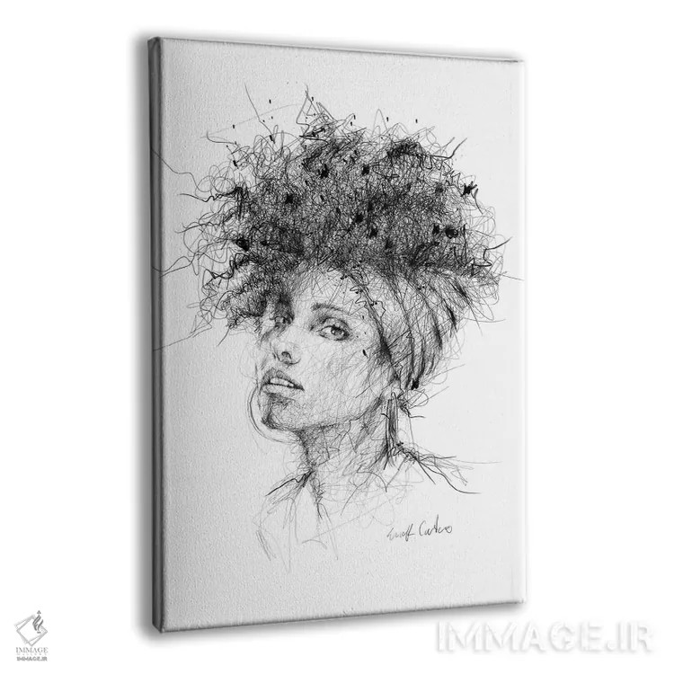 تابلو دکوراتیو آلیشیا کیز اثر ریک سنتنو - نمای پرسپکتیو محصول