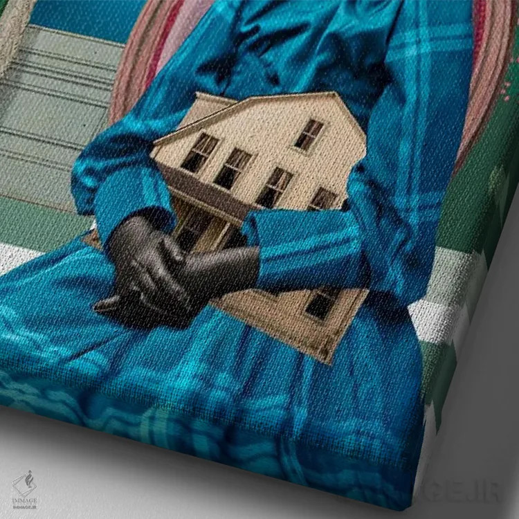 تابلو دکوراتیو خاطرات دوران کودکی اثر اریکا سی. برادرز - نمای نزدیک بافت بوم