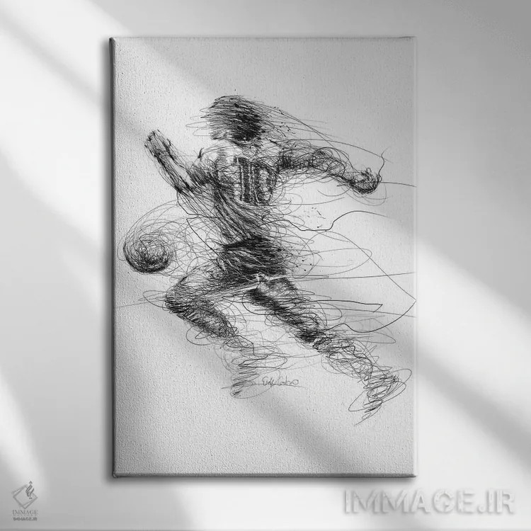 تابلو دکوراتیو دیگو ابدی اثر ریک سنتنو - نمای روبهرو روی دیوار