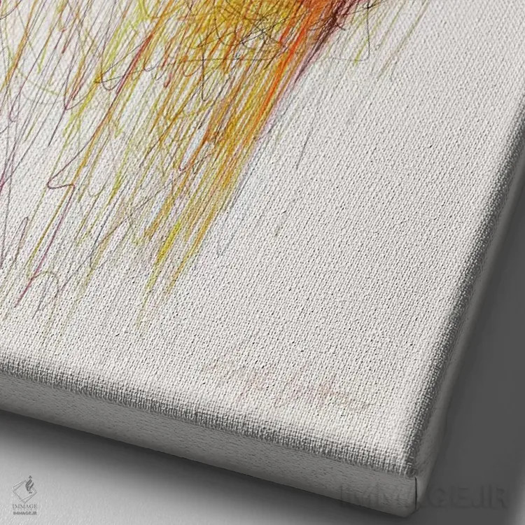 تابلو دکوراتیو همچون آفتاب پرست اثر ریک سنتنو - نمای نزدیک بافت بوم